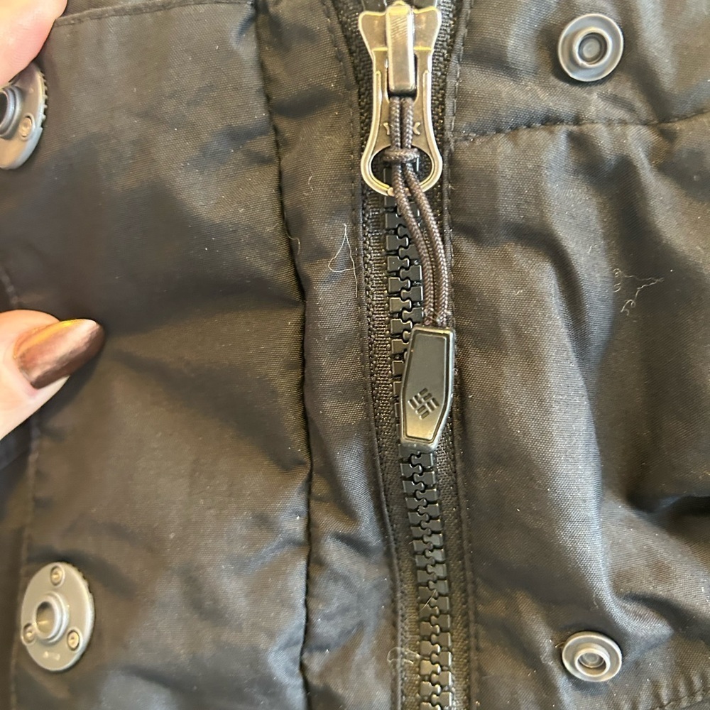 Columbia Omni-Tech Waterproof Rain Jacket Women’s Size L Black Hooded - Picture 12 of 15